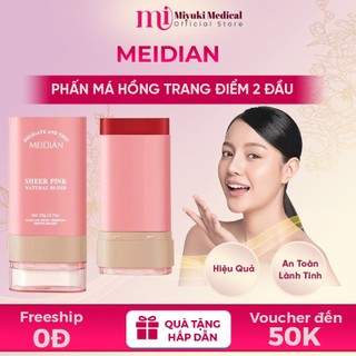  Phấn Má Hồng Dạng Thỏi Hai Đầu MEIDIAN – Phấn Má Hồng Tự Nhiên MEIDIAN Lâu Trôi Chống Thấm Nước Dưỡng Ẩm 