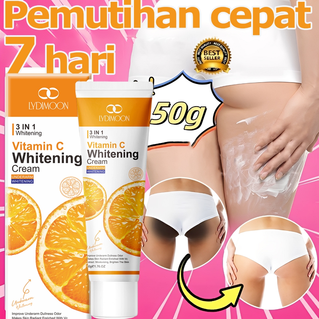LYDIMOON kem dưỡng trắng vùng kín vitamin C 50g hiệu quả dưỡng trắng vùng nách các khớp kem loại bỏ 