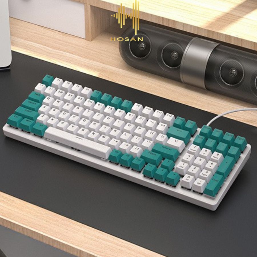 Bàn Phím HOSAN Ziyoulang K3 Sở Hữu 100 Phím Cơ Cao Cấp, Đèn Led Cuốn Hút