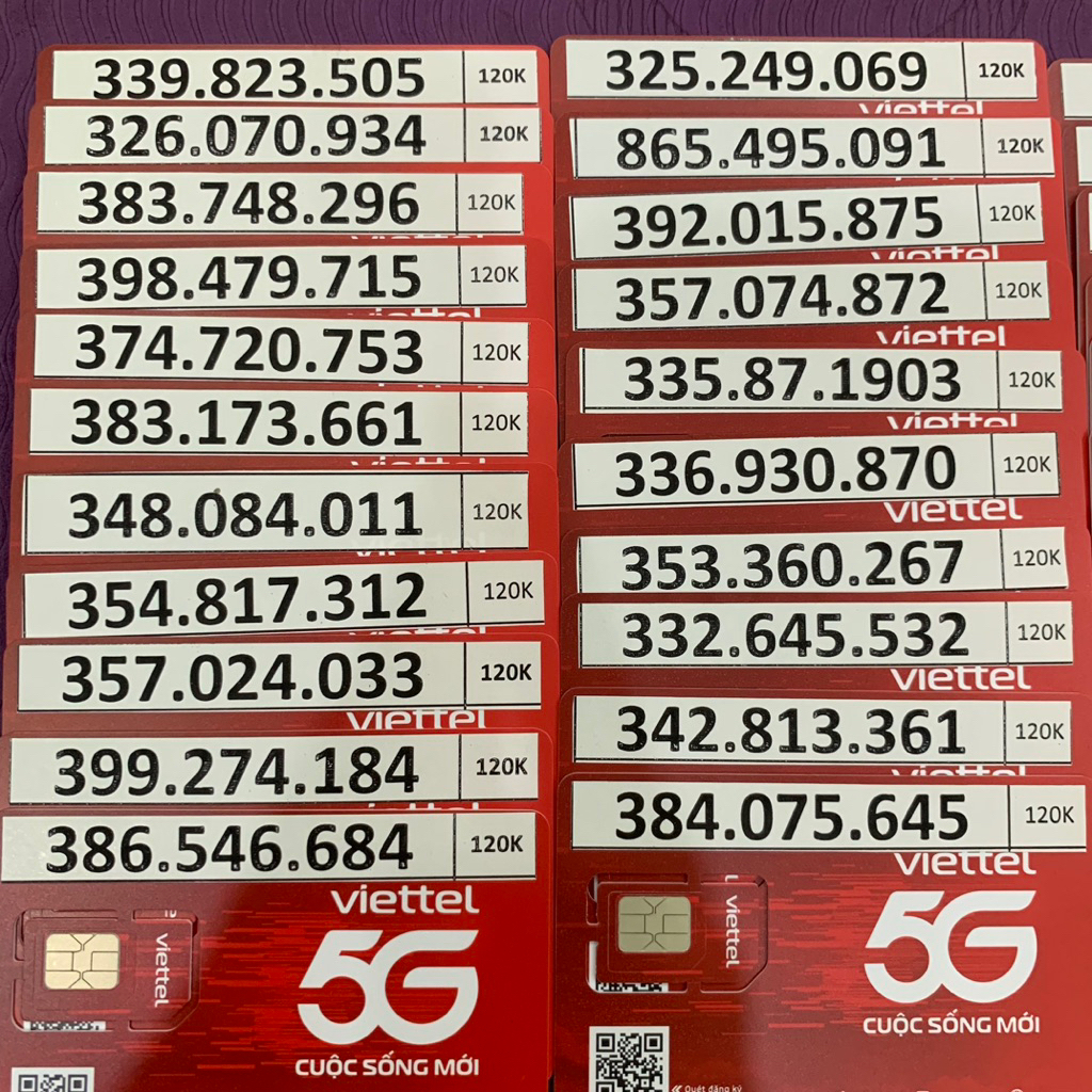 (5G-22)Sim Viettel 5G,sim trả trước,sim đăng ký chính chủ,sim viettel giá rẻ