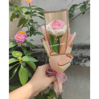 (Ảnh Thật) Bó hoa len hướng dương/hoa hồng/đầu thú/Thỏ mặt trờ - Handmade