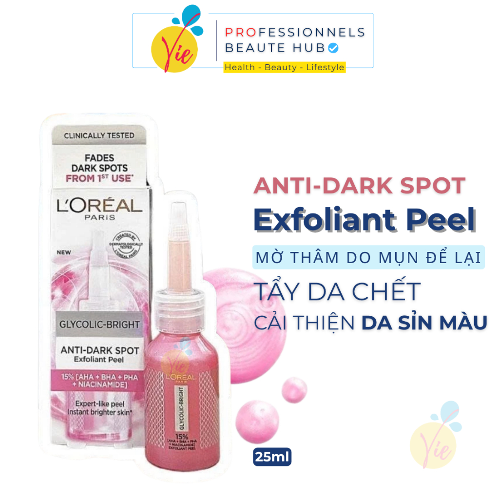 Tinh Chất Peel Da Loreal Glycolic Bright Anti Dark Spot Exfoliant Peel - Vie Beaute SGN