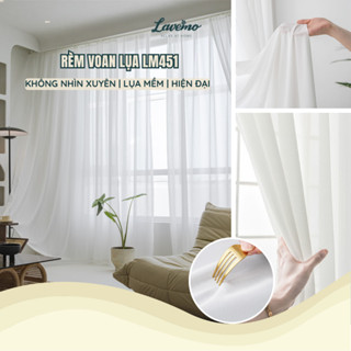  Rèm Voan Trắng Lụa Không Nhìn Xuyên LAVEMO Mềm Mịn Trang Trí Phòng Ngăn Giường Spa LM451 