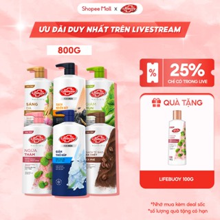   LIVE  Sữa Tắm Lifebuoy 800gr Detox Và Sạch Sâu Khỏi Bụi Mịn Pm2.5 Detox 100% Từ Thiên Nhiên Diệt Khuẩn 