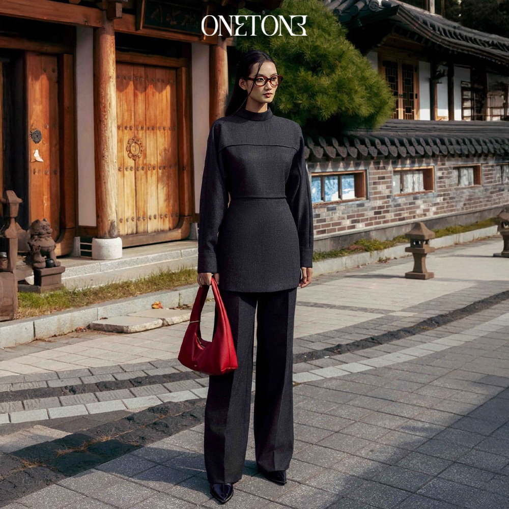 Quần Culottes Onetone dáng dài suông Gaber