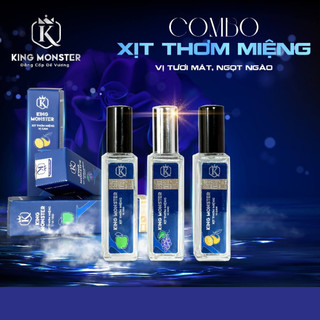 Combo Xịt Thơm Miệng KING MONSTER Dành Cho Nam Nữ Tạo Sự Tự Tin Khi Giao Tiếp , Thơm Mùi Hoa Quả Và Khử Khuẩn