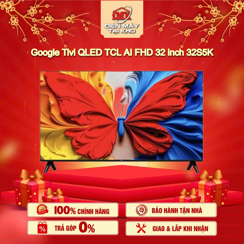 Google Tivi QLED TCL AI FHD 32 inch 32S5K – Màu Sắc Rực Rỡ Quantum Dot – Hệ Điều Hành Google TV