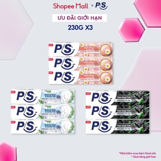  Bộ 3 Kem đánh P S Răng Trắng Lành Tính - 100% Kiểm Chứng 230g hộp 