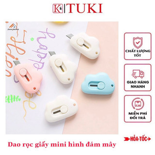 Combo 3 Dao rọc giấy mini hình đám mây siêu dễ thương, tiện dụng