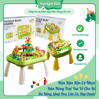 Đồ Chơi Bàn Bận Rộn Busy Board Có Nhạc, Bàn Nông Trại Đa Năng nhiều Chi Tiết Cho Bé 1 - 5 Tuổi