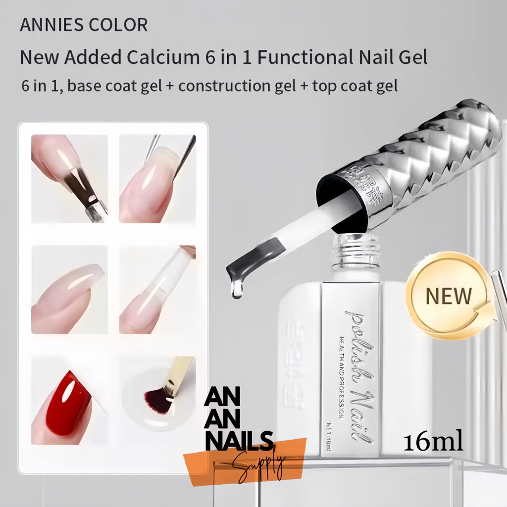 Glue Gel 6in1 Annies Up móng , Cứng, Tạo cầu Form, Phủ ẩn nhũ, 6in1 Glue Gel không bị đục | An an na