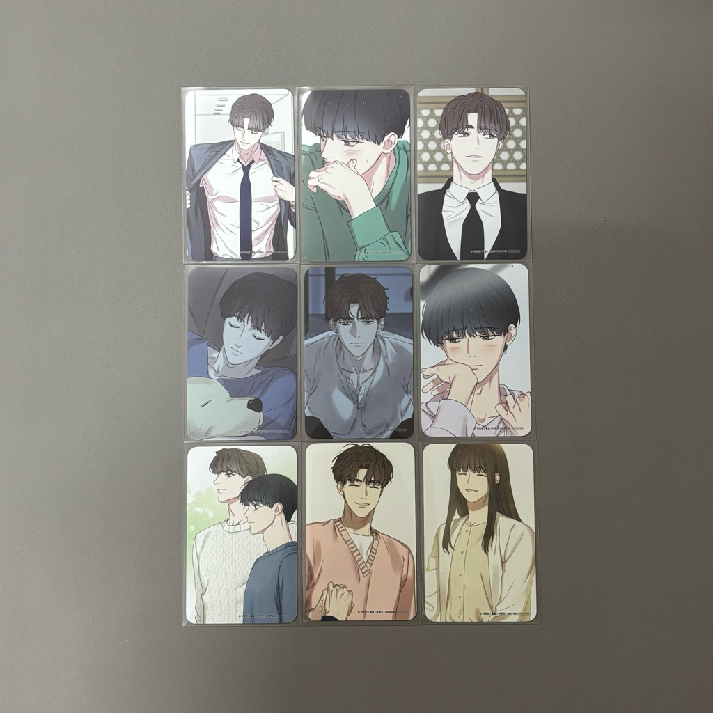 Set 9 card thẻ Reunion trùng phùng mofun lezhin bomtoon manhwa bl checkmate potn dạ ký payback backl