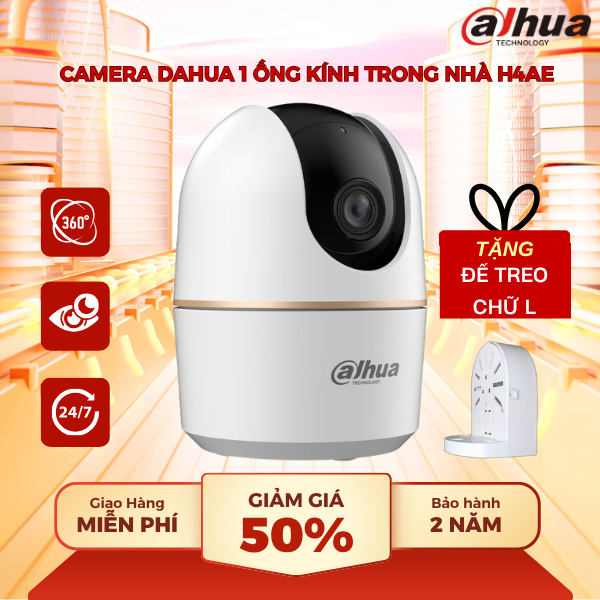 Camera Wifi Dahua Hero A1 4MP DH-H4AE – Quay Quét 360°,Hồng Ngoại 10m,Đàm Thoại 2 Chiều,Báo Động Còi Hú,Hỗ Trợ Thẻ 256gb
