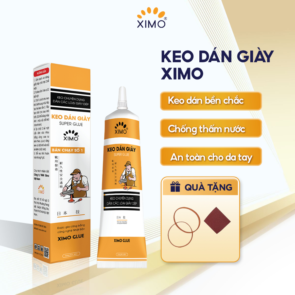 Keo dán giày siêu dính XIMO 30ml, 60ml,110ml  An toàn, Chống nước, Không kết tủa, Dán được nhiều loại giày