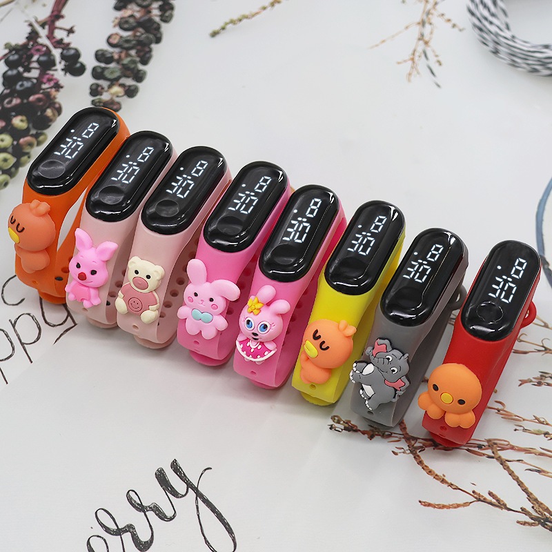 Đồng Hồ Điện Tử LED Hoạt Hình Dành Cho Trẻ Em, Đồng Hồ Đeo Tay Điện Tử Thích Hợp Làm Quà Tặng Cho Bé