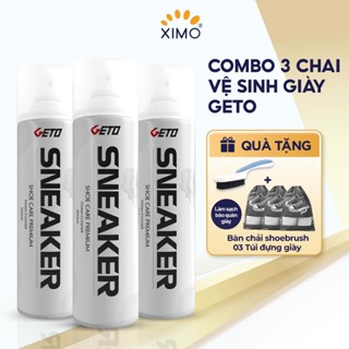 Chai xịt tạo bọt vệ sinh giày Sneaker Geto cao cấp, làm trắng giày, giặt khô giày