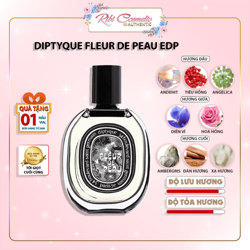 Diptyque Fleur de peau EDP | Nước hoa unisex | Ribicosmetics | 2.5.10ml