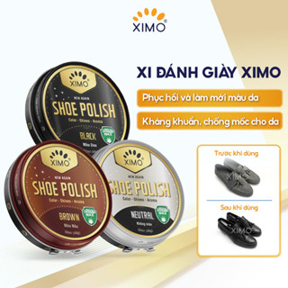  Xi đánh giày XIMO Shoe Polish dạng sáp Làm bóng Không màu  Màu đen Màu nâu cho đồ da XXI08 50ml 