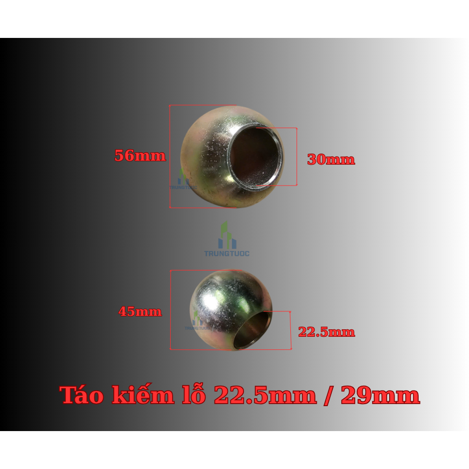 Táo kiếm ( mắt trâu) size lỗ 22.5mm / 29mm lắp cho thanh kiếm nâng hạ máy cày