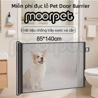 Hàng rào an toàn cho thú cưng Moorpet Thanh chắn cửa thu gọn ngăn trẻ em thú cưng Chắn hành lang cầu thang Dễ lắp đặt