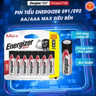  Pin tiểu AA - AAA Energizer Max Pin 2A 3A An toàn không thuỷ ngân Siêu Bền - Hàng Chính Hãng 