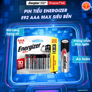  PIN TIỂU AAA ENERGIZER MAX E92 PIN 3A Siêu Bền An toàn không thuỷ ngân - Hàng chính hãng 