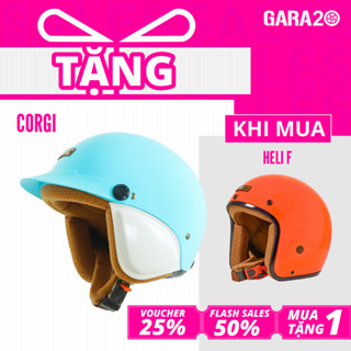   Mua 1 tặng 1  Mũ Bảo Hiểm 3 4 Nam Nữ BULLDOG Heli Nhẹ Phong Cách Retro Cổ Điển Lỗ Khoá Chống Trộm 