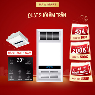  Quạt sưởi âm trần phòng tắm KAW-TLC tích hợp đèn LED đa chức năng Sưởi ấm Thông gió Quạt mát Hút ẩm Chiếu sáng 