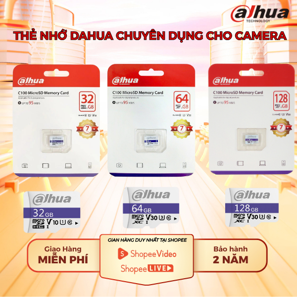 Thẻ Nhớ Dahua 32GB/64GB/128GB Chính Hãng, Chuyên Dụng Cho Camera – Tốc Độ Cao, Bền Bỉ, Bảo Hành 2 Nă