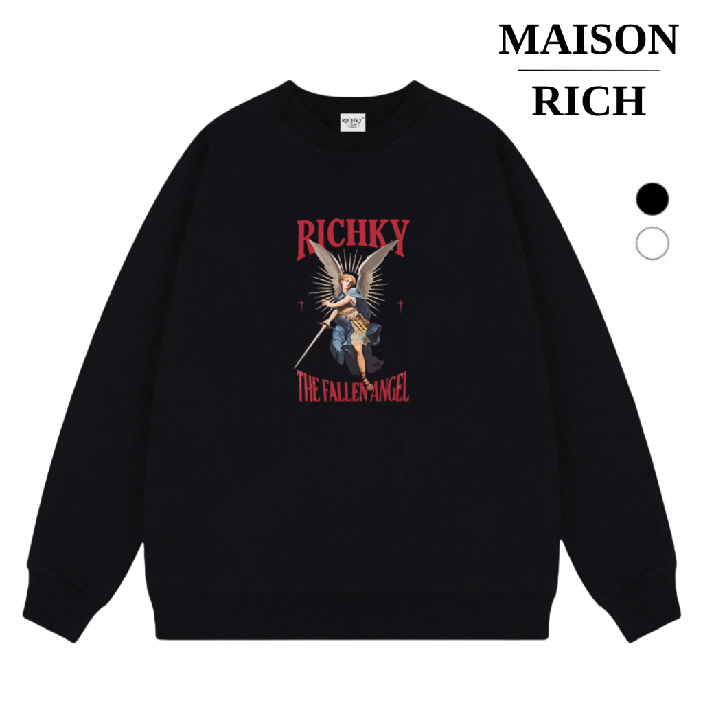 Áo Sweater Maison Rich Premium Nỉ Thiên Thần Fallen Angel