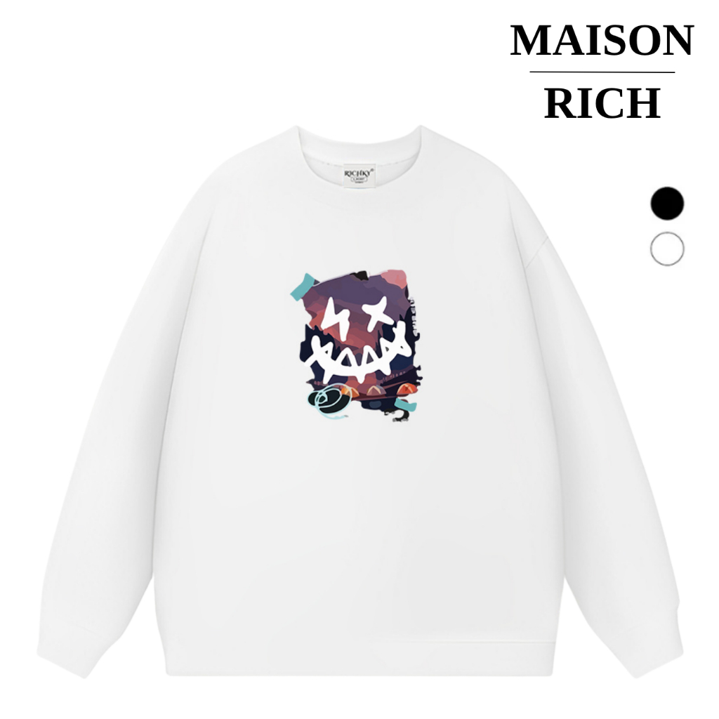 Áo Sweater Maison Rich Premium Nỉ Crazy Smiley Face