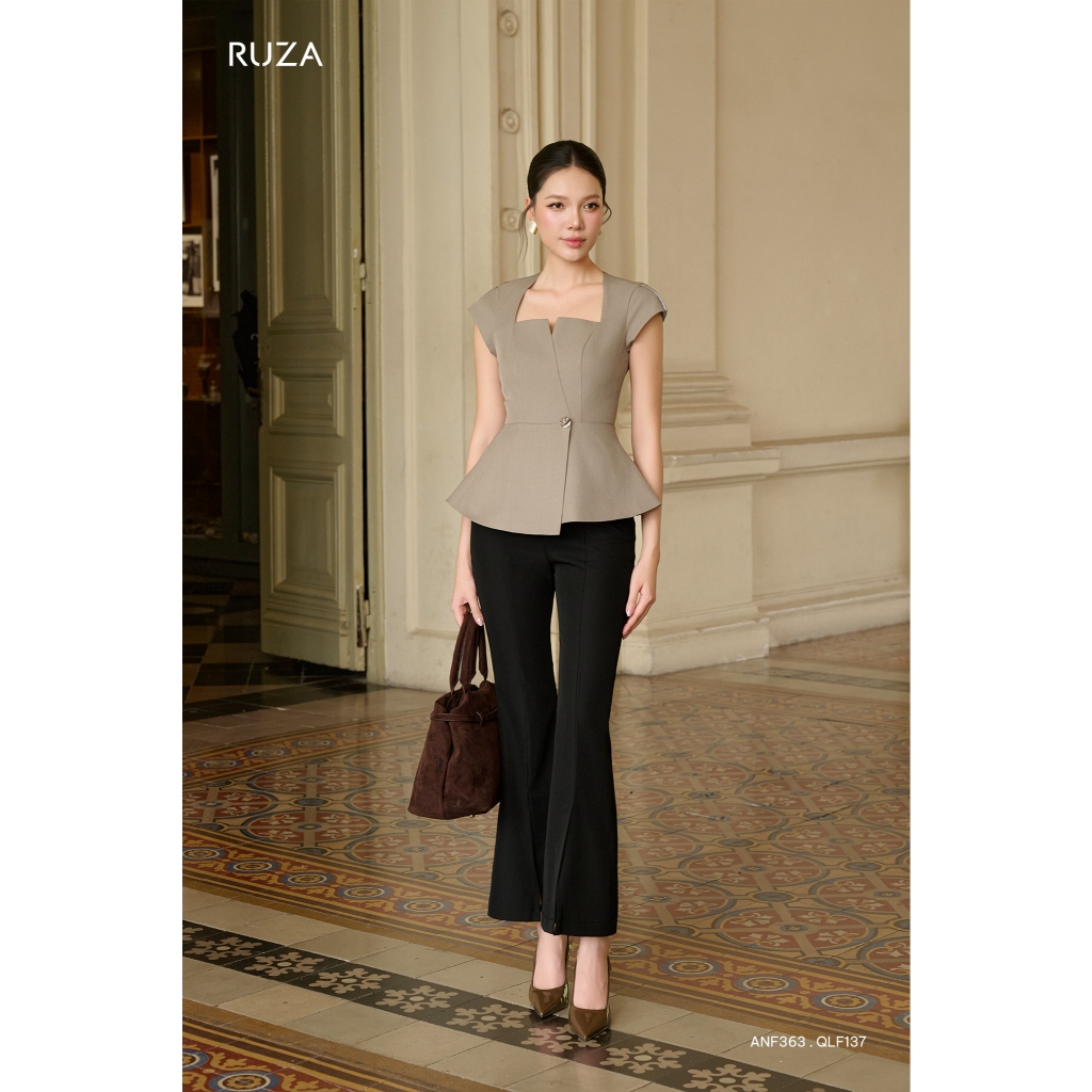 Quần tây nữ RUZA ống loe thời trang công sở chất dày dặn QLF137 QLF138