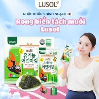 Rong biển hữu cơ tách muối, tách dầu cho bé từ 6 tháng Lusol 100% hữu cơ Hàn Quốc