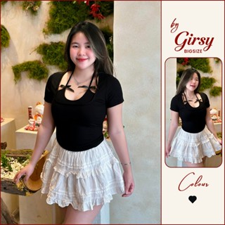  Áo Thun Bigsize 55-95kg Cotton Cột Dây Phối Nơ Xinh Xắn Đen 1009 Co Giãn Tôn Dáng 