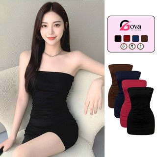  Đầm cúp ngực không dây ôm body tôn dáng váy ống dáng ngắn borip tôn dáng thời trang Gova DB55 