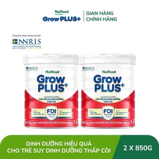 (HSD T10-2027) (Kèm Quà) Sữa Bột Grow PLUS+ Suy Dinh Dưỡng 1+ Và Thấp Còi 850g Đỏ.