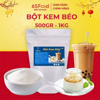 Bột Kem Béo Làm Kẹo Nougat, Pha Trà Sữa, Làm Kem, Nấu Chè 500gr, 1kg - 6SFOOD