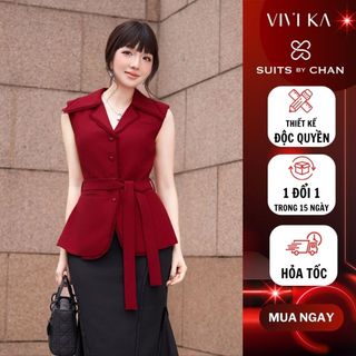  Áo Vest Nữ Lucia SUITS BY CHAN VIVIKA  Tặng Belt  áo công sở thanh lịch sang trọng đi làm dự tiệc đi chơi noel tết 