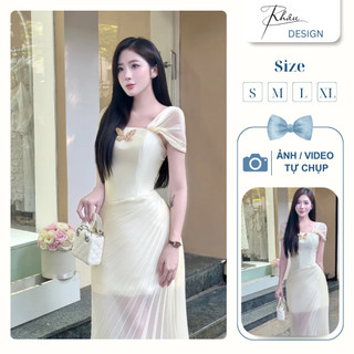  Đầm thiết kế thương hiệu Ren DESIGN by Khâu ly chéo tag điệp K952 sang chảnh 