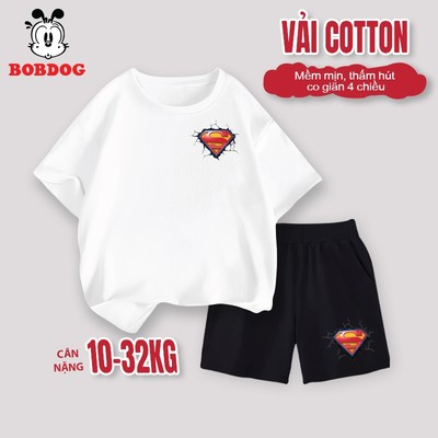 BST đồ bộ bé trai 2026 BOBDOG sét áo thun quần da cá in hình -CQ- KS15 cho bé