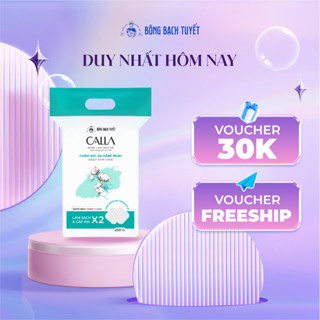  Bông tẩy trang làm sạch da Bông Bạch Tuyết Calla Sạch Sâu  250gr túi  