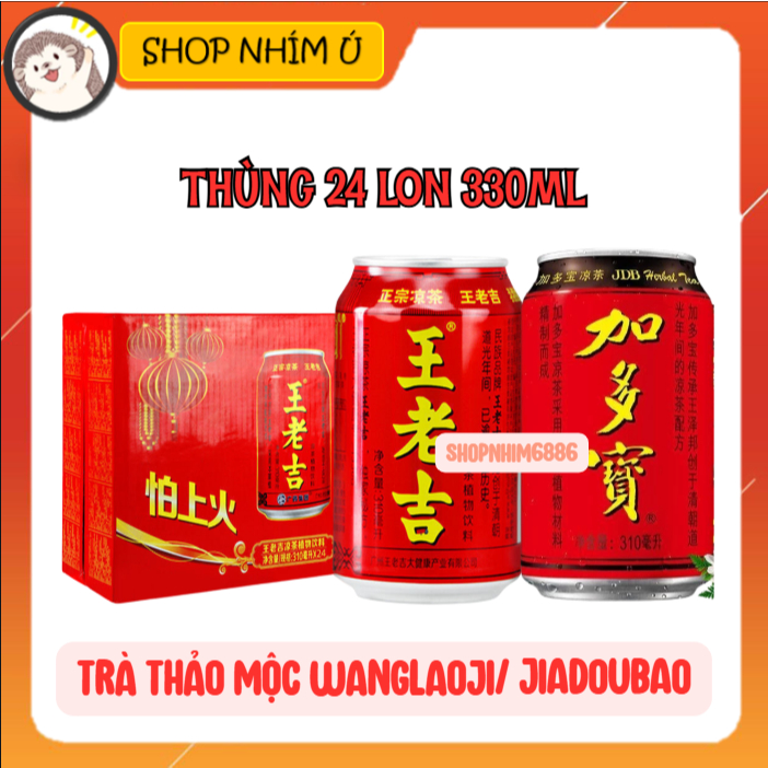 SỈ: 1 Thùng Trà Thảo Mộc WANGLAOJI & JIADOUBAO Thanh Nhiệt, Giải Khát