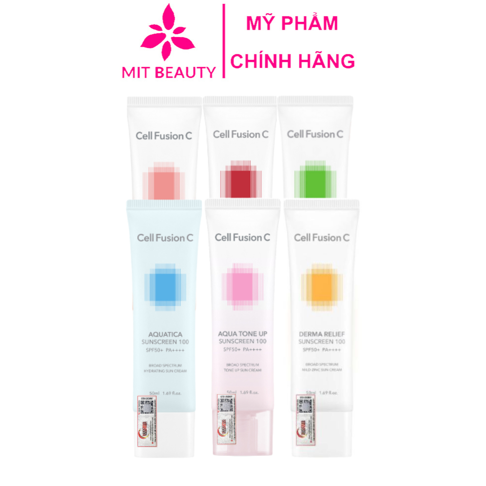 Kem Chống Nắng Cell Fusion C Aquatica Sunscreen SPF50+ PA++++ phục hồi dưỡng ẩm cho da nhạy cảm