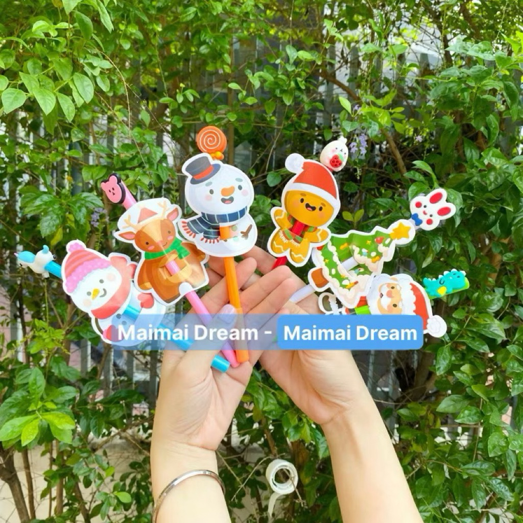  Set 60 giấy cắm kẹo NOEL Trung Thu TẾT Halloween cute quà tặng Tết 