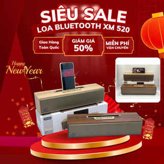 Loa Bluetooth XM 520 Bass Mạnh, Công Suất 20W Siêu Trầm , Thiết Kế Vỏ Gỗ Dạng Thanh Để Bàn