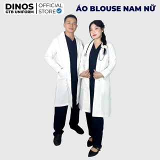  Áo Blouse Nam Nữ Dinos – Màu Trắng Gạo Form Chuẩn Chất Mát Đứng Dáng 