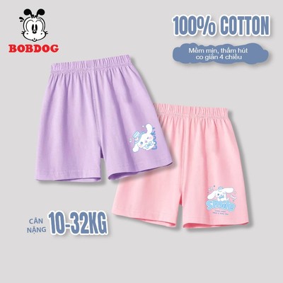 Quần đùi bé gái BOBDOG chất cotton co giãn thoáng khí cạp chun in hình thỏ cute mẫu mới cho bé