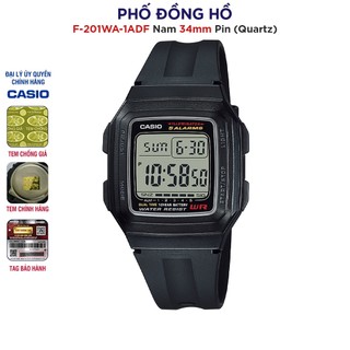  Đồng hồ nam dây nhựa huyền thoại Casio chính hãng Anh Khuê F-201WA-1ADF 