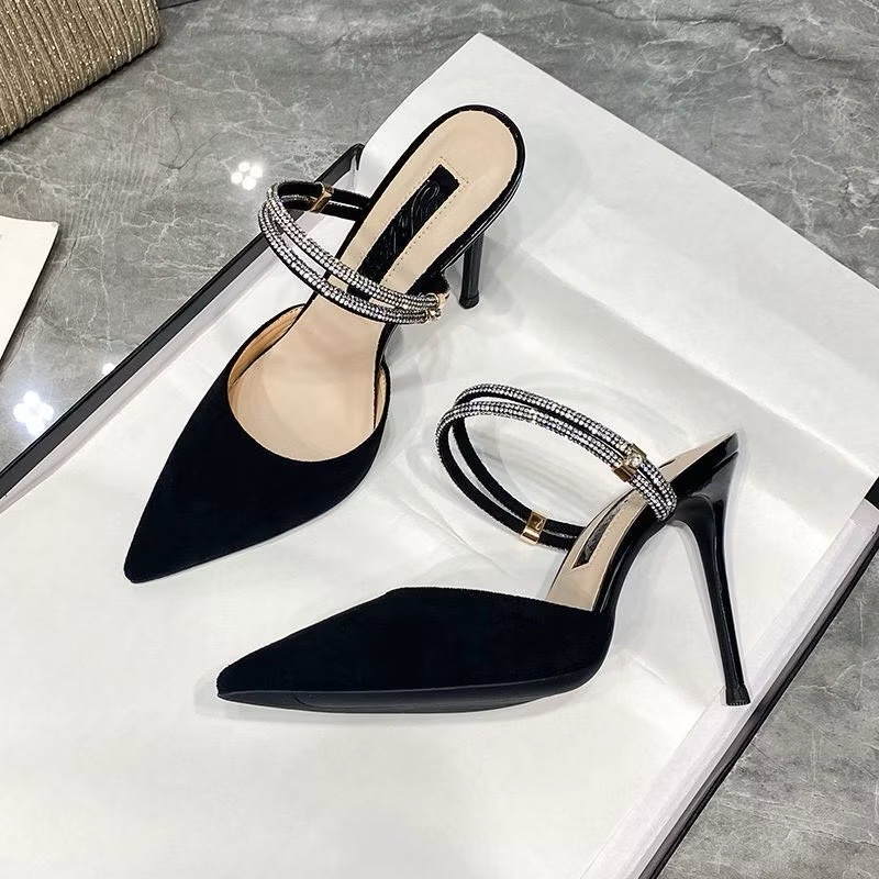 Giày cao gót mũi nhọn nữ 7&9p chất da hậu xoàn điều chỉnh mẫu basic _Mã CK56