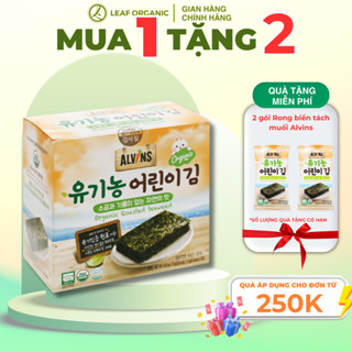 Rong biển hữu cơ ăn liền và tách muối cho bé Alvins